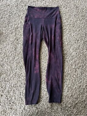Lululemon Align High-Rise Pant with Pockets 25" Diamond Dye Cassis Black size 6